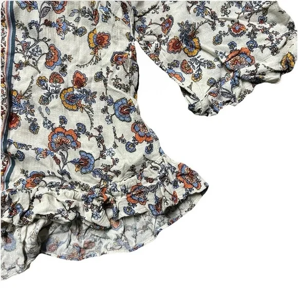 Women’s Cynthia Rowley Floral Blouse Size Medium - Picture 2 of 4